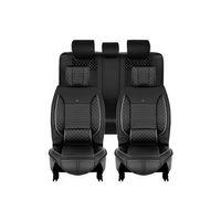 Citroen C3 Picasso Lüks Deri Oto Koltuk Kılıfı Ön/Arka Set Siyah/Beyaz