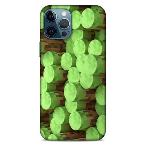 Lopard Apple iPhone 12 Pro Max Uyumlu Kılıf PiXel (8) Baskılı Kılıf Yeşiller