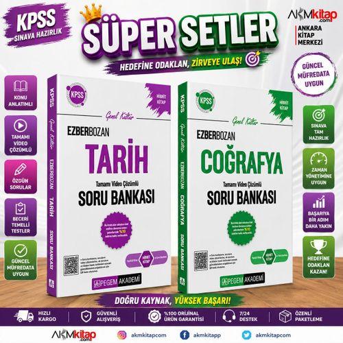 Pegem Yayınları 2026 KPSS Ezberbozan Tarih ve Coğrafya Soru Bankası Seti 2 Kitap