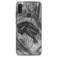Samsung Galaxy M11 Kılıf Depresyon (37) Silicone Cover Sarı Lacivert