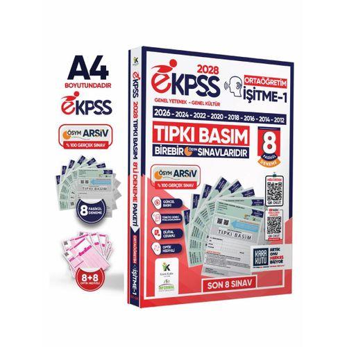 2028 EKPSS Ortaöğretim İşitme-1 ÖSYM Çıkmış Soru Tıpkı Basım Soru Kitapçıkları 8li TG Deneme Paketi