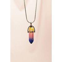 Çakra Doğal Taşı Zincirli El Yapımı Tasarımlı Kolye Uç: 3,5 cm Zincir: 20 cm Kutulu