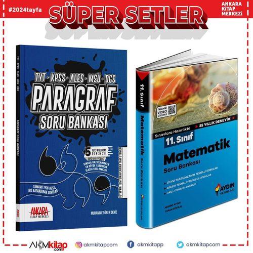 Aydın 11.Sınıf Matematik ve AKM Paragraf Soru Bankası Seti 2 Kitap