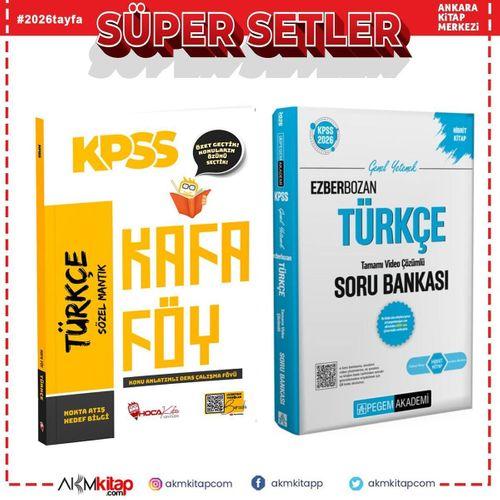Hoca Kafası KPSS Türkçe Konu Anlatımlı Kafa Föyü ve Pegem Soru Bankası Seti 2 Kitap