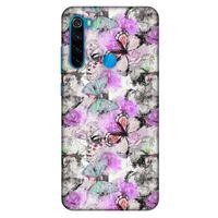 Xiaomi Redmi Note 8 Kılıf Kelebek Etkisi (15) Antişok Kılıf Mor Beyaz