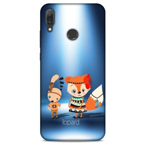 Huawei Y9 2019 Kılıf FunnyMaX (1) Kılıfı Mavi Beyaz