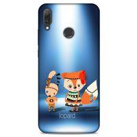 Huawei Y9 2019 Kılıf FunnyMaX (1) Kılıfı Mavi Beyaz