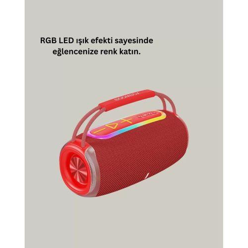 Suya Dayanıklı 20w Rgb Hoparlör Bluetooth, Usb, Sd Kart Ve Aux Girişli