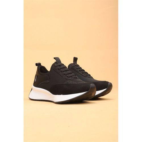 Cena Siyah Renkli Lüx Süet Kadın Günlük Yürüyüş Ayakkabısı