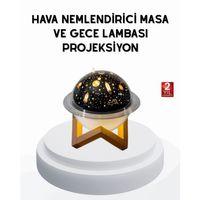 Usb Mini Hava Nemlendirici Ve Projeksiyon Lamba – Taşınabilir, Sessiz, Dekoratif Aromaterapi Cihazı