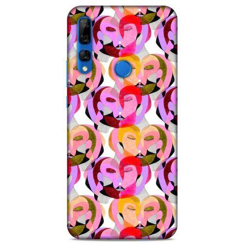 Lopard Huawei Y9 Prime 2019 Uyumlu Kılıf Sürreal Yüzler ♀ (2) Kabı Desenli