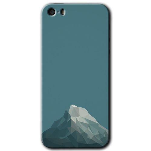 iPhone 5 Kılıf HD Desen Baskılı Arka Kapak - Alone Mountain + Kırılmaz Cam