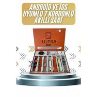 7 Kordonlu Akıllı Saat Plastik Kordon Hasır Kordon Çelik Kordon