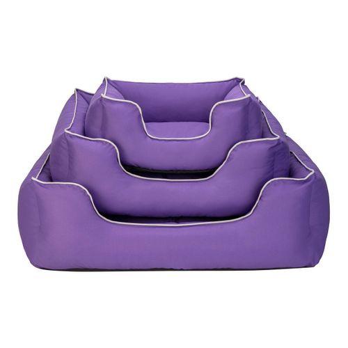 Pet Comfort Alpha  Köpek Yatağı Mor w Beyaz Biye M 80x65cm