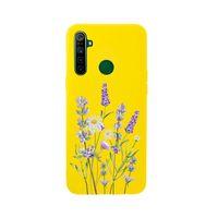 Oppo Realme 5i Lavender Premium Silikonlu Sarı Telefon Kılıfı