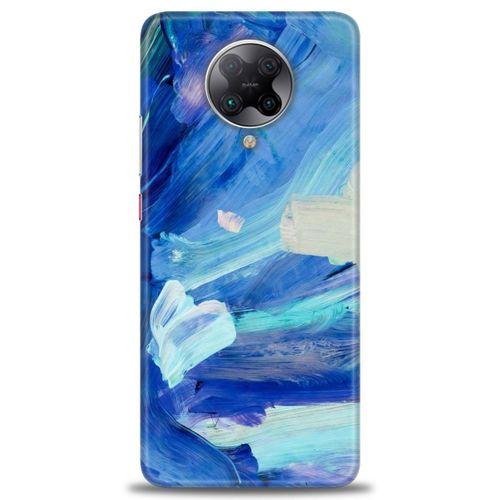 Xiaomi Poco F2 Pro Kılıf HD Baskılı Kılıf - Mavi Beyaz + Tam Ekran Koruyucu