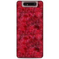 Mermer Desenli (6) Tema Silikon Kılıf Kırmızı Samsung Galaxy A80 Kılıf