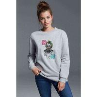 THE JOKER Baskılı Gri Kadın Sweatshirt