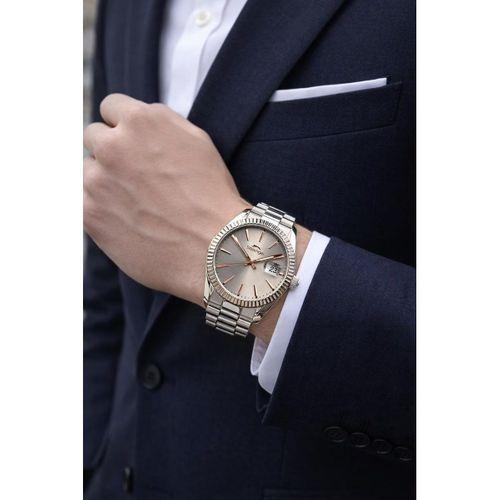 Slazenger İtalyan Tasarım Bileklik Hediyeli 2 Yıl Garantili 10 Atm Çelik Erkek Kol Saat ESL2583E370