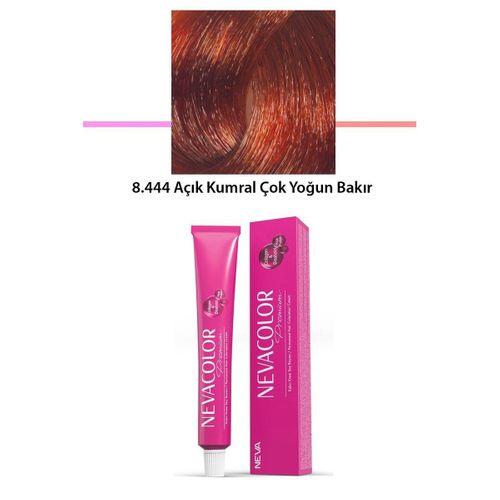 Premium 8.444 Açık Kumral Çok Yoğun Bakır - Kalıcı Krem Saç Boyası 50 g Tüp