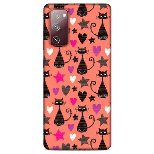 Lopard Samsung Galaxy S20 Fe Uyumlu Kılıf Kediler (10) Full Koruma Kılıfı Kalpli Kedi