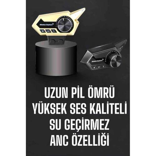 Intercom Kask Kulaklığı Anc Özelliği Yüksek Ses Kaliteli Bluetooth Kulaklık