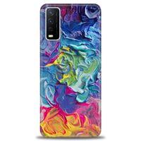 Vivo Y11S Kılıf HD Baskılı Kılıf - Colors + Tam Ekran Koruyucu