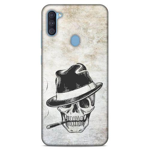 Lopard Samsung Galaxy A11 Uyumlu Kılıf Tattoo's (24) Darbe Emici Kılıf Şapkalı İskelet