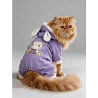 Bibelot Lavender Polar Kedi Tulumu | Yumuşacık ve Sıcacık Bunny Kulaklı Tulum