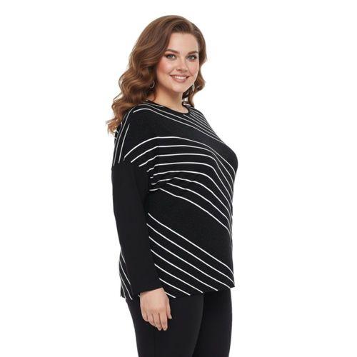 Kadın Siyah Sıfır Yaka Taşlı Bluz BGL-ST05157