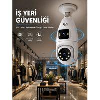 Wi-fi Çift Lens Ampul Kamera  Akıllı Ev Güvenliği