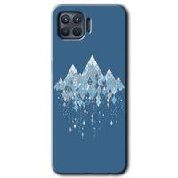 BeRa Aksesuar Oppo Reno 4 Lite Kılıf Baskılı Kapak - İceberg +Tam Kaplayan Mat Seramik