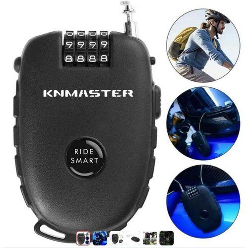 Knmaster Motosiklet Kaskı Kilidi + Knmaster Karbon Çanta Hediyeli Esnek Kablo ve Üst Düzey Koruma