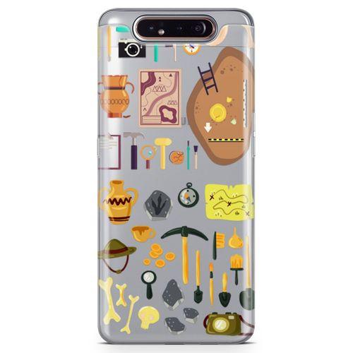 Samsung Galaxy A80 Kılıf Arkeolog Malzemeleri Arka Kapak Koruma Desenli Full Koruyucu