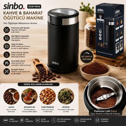 Kahve & Baharat Öğütücü 200W, 50g Çelik Bıçak