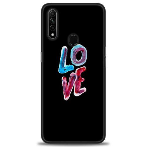 Oppo A31 Kılıf HD Baskılı Kılıf - Renkli Love + Tam Ekran Koruyucu