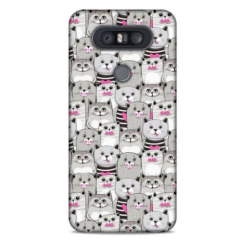 Lopard LG K41S - K51S Uyumlu Kılıf Kediler (32) Soft Silikon Kılıf Pembe Burun