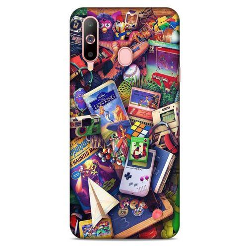 Retro (34) Desen Slim Armor Kılıf Renkli Samsung Galaxy A60 Kılıf