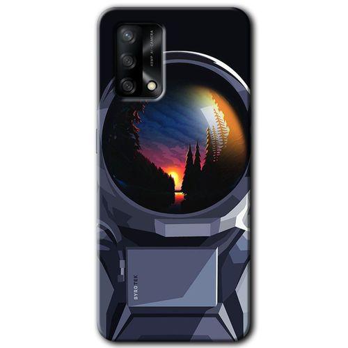 Oppo A54 Kılıf HD Desen Baskılı Arka Kapak + Temperli Cam - Astronot