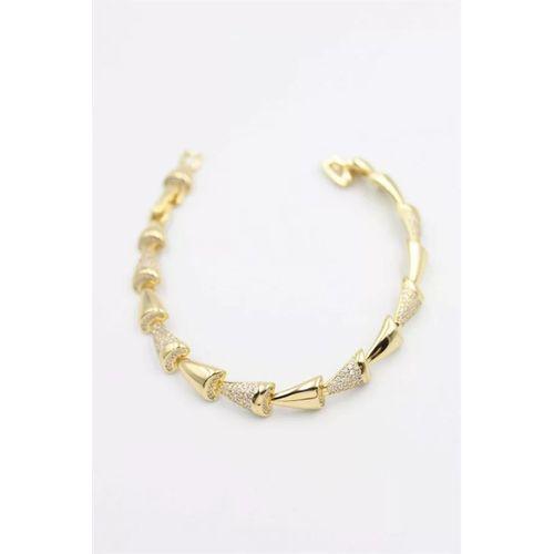 Taşlı Xuping Bileklik - Altın