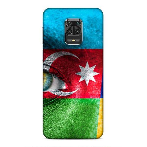 Xiaomi Redmi Note 9S Uyumlu Kılıf Azarbaijan (42) Rugged Armor Kılıf Göz Bayrak