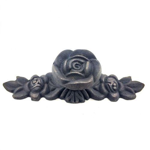 Antika Tarz Dekoratif Pirinç Gül Düğme - 30x100 Mm, Oksit