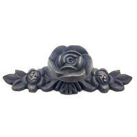 Antika Tarz Dekoratif Pirinç Gül Düğme - 30x100 Mm, Oksit