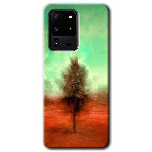 Samsung Galaxy S20 Ultra Kılıf HD Desen Baskılı Arka Kapak + Temperli Cam - Outlines Paint