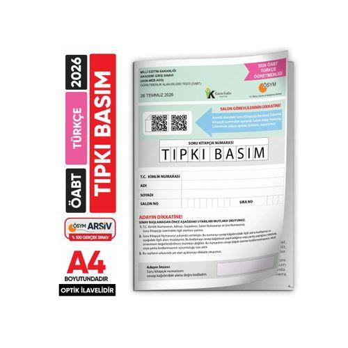 2026 MEB-AGS ÖABT Türkçe Öğretmenliği ÖSYM Tıpkı Basım Kitapçığı Türkiye Geneli Deneme