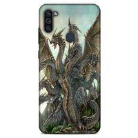 Samsung Galaxy M11 Kılıf Dragons (35) Fit Design Kılıf 9 Başlı Ejderha