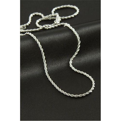 Burgulu Zincir Çelik Kolye 60 cm