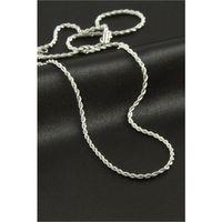 Burgulu Zincir Çelik Kolye 60 cm