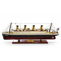 55x23 Cm Özel Tasarım Işıklı Ahşap Titanik Gemi