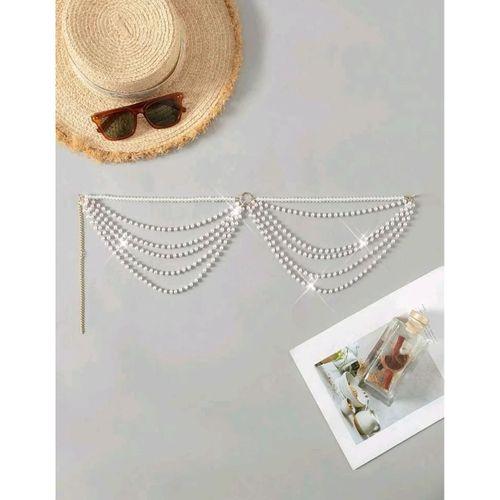 İnci Şıklığıyla Plajlarda Parla – Ayarlanabilir Bikini Zincir Aksesuarı